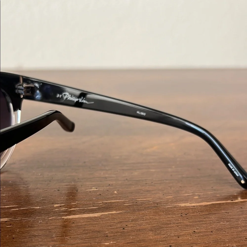 3.1 Phillip Lim Black and Clear Sunglasses